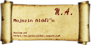 Mojszin Aldán névjegykártya